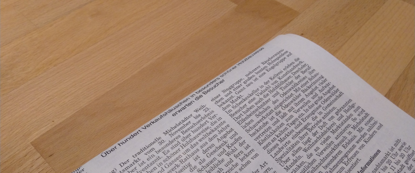 Nahaufnahme einer Zeitung